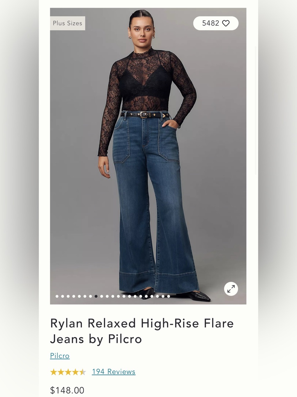 PILCRO by Anthropologie Rylan Relaxed High Rise Flare Jeans